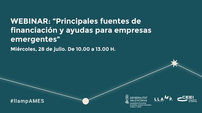 Webinar Llamp Ames: Principales fuentes de financiaci�n y ayudas para empresas emergentes