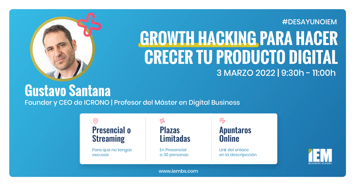 Desayuno IEM - Growth Hacking para hacer crecer tu producto digital