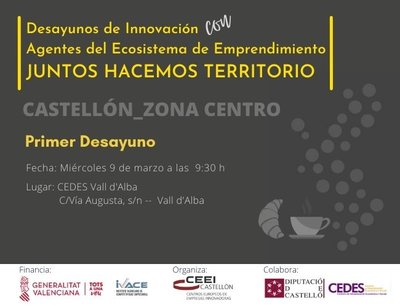 Desayuno de innovaci�n con Agentes del Ecosistema de Emprendimiento de Castell�n. ZONA CENTRO