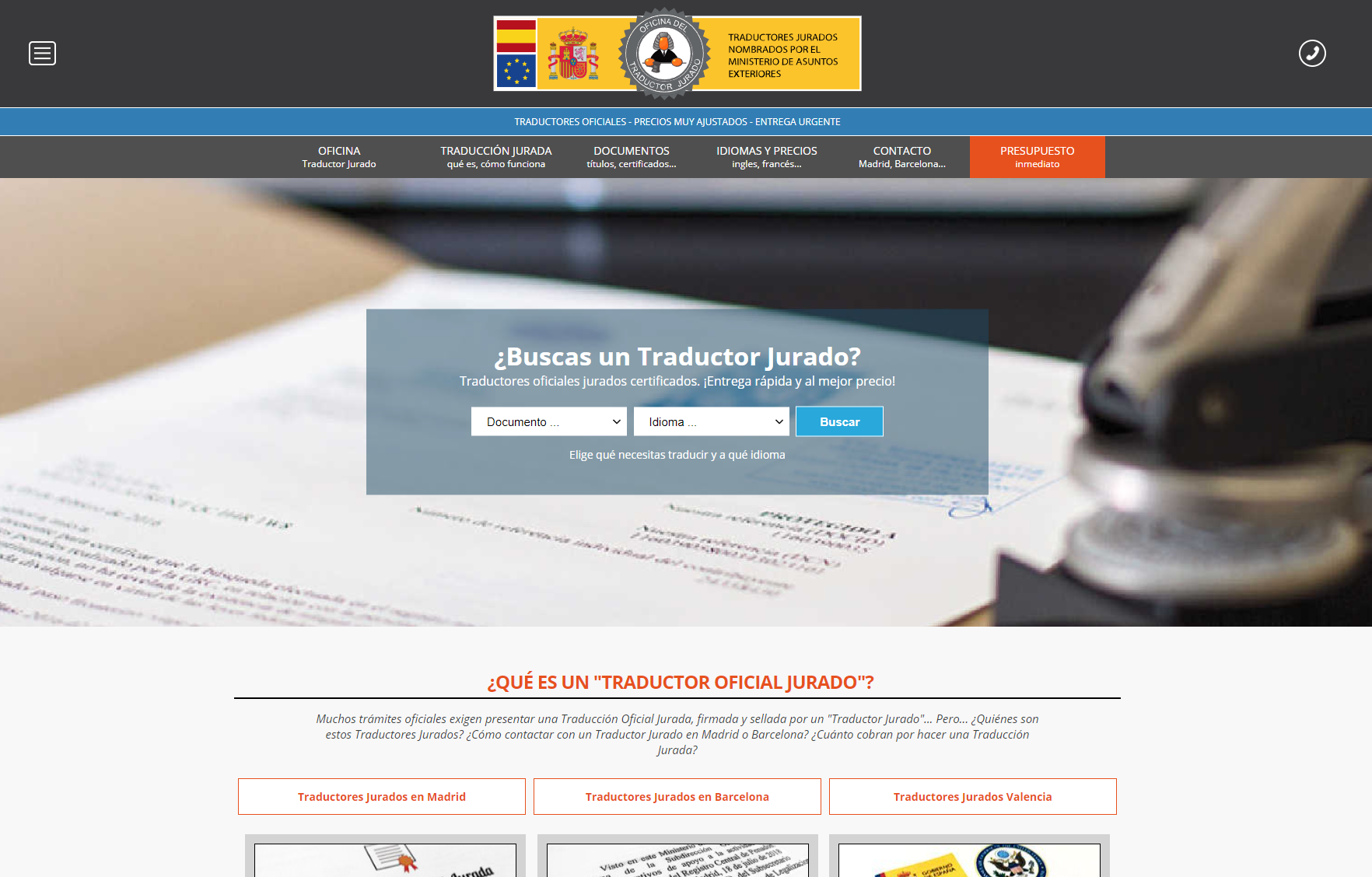 OFICINA DEL TRADUCTOR JURADO (Barcelona)