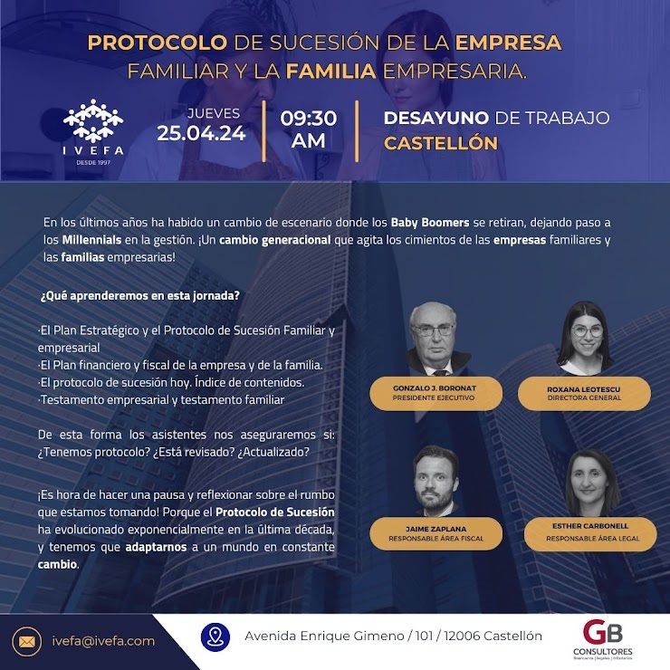 Protocolo de sucesi�n de la empresa familiar y la familia empresaria