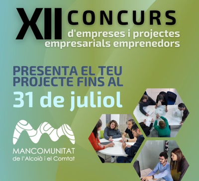 La Mancomunitat de l�Alcoi� i el Comtat abre la convocatoria XII Concurso de Empresas y Proyectos Empresariales Emprendedores