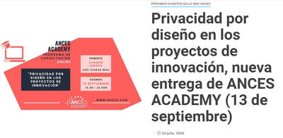 Privacidad por dise�o en los proyectos de innovaci�n