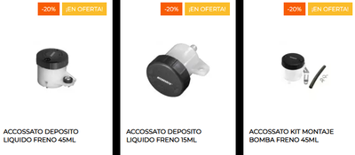 Dep�sito de l�quido de frenos para moto
