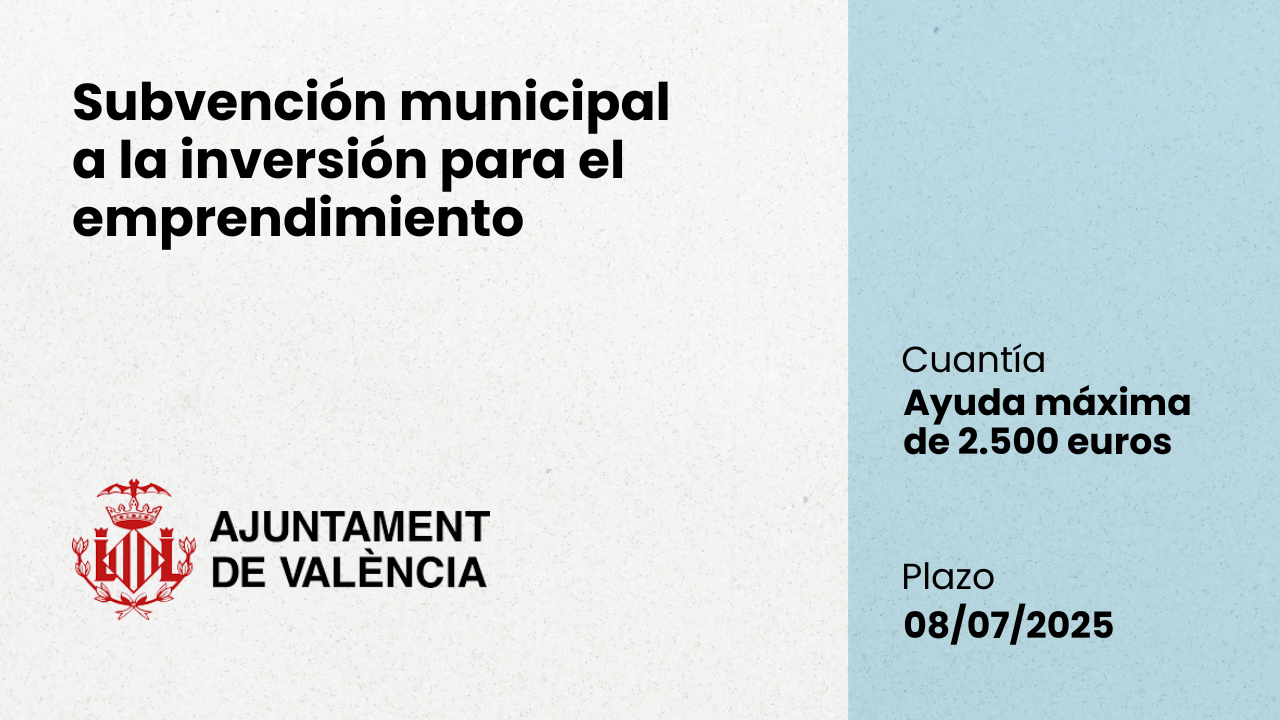 Subvenciones a la inversi�n para el emprendimiento