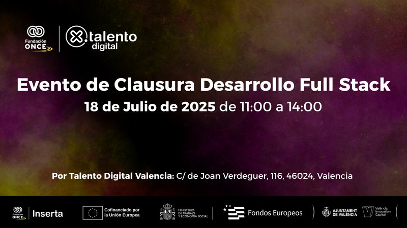 DESARROLLO WEB FULL STACK: Presentaci�n de proyectos y clausura de la formaci�n