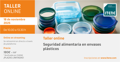 Taller online � Seguridad alimentaria en envases pl�sticos, 18 de noviembre de 2025