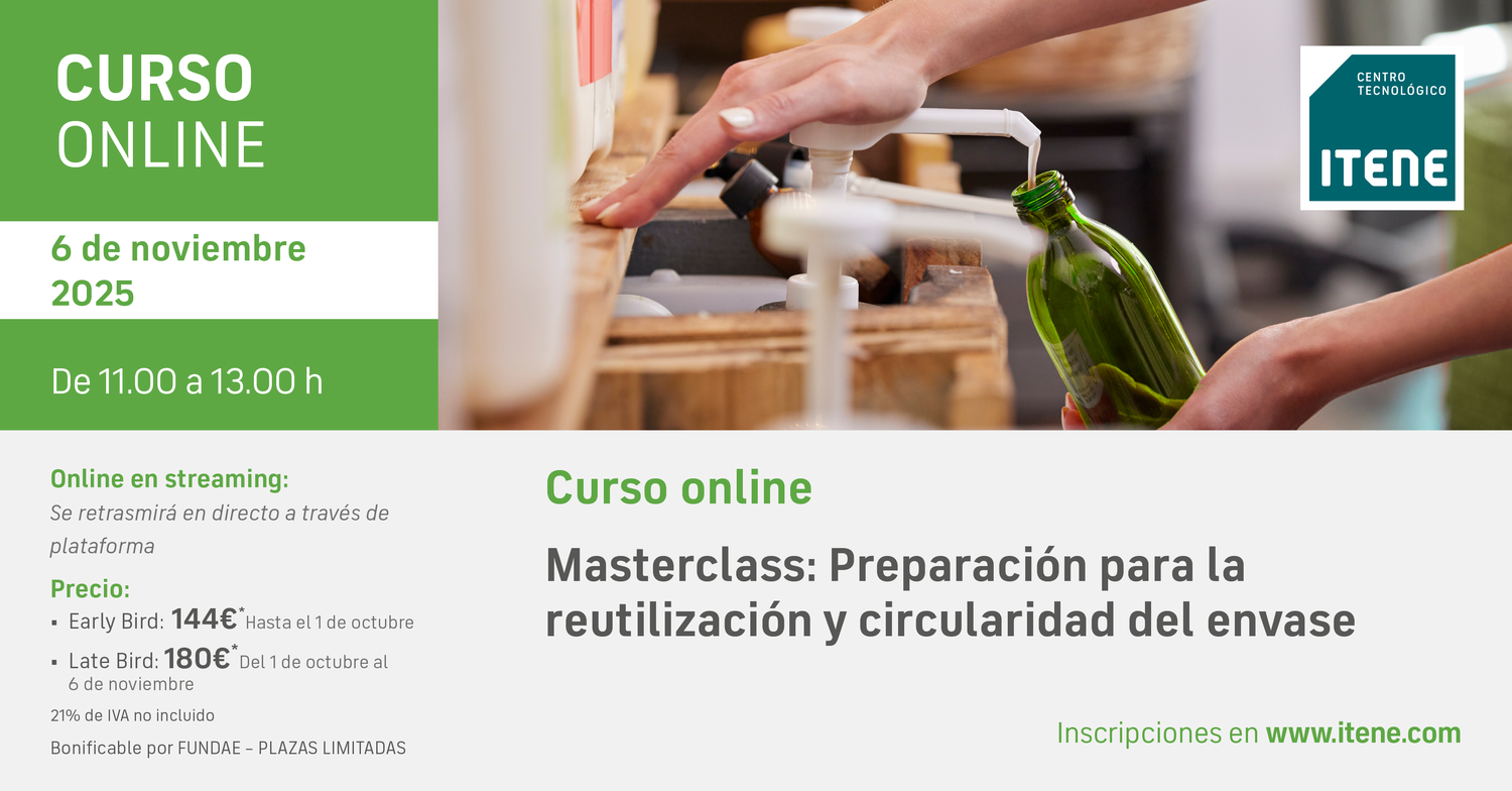 Curso online � Masterclass: Preparaci�n para la reutilizaci�n y circularidad de envase
