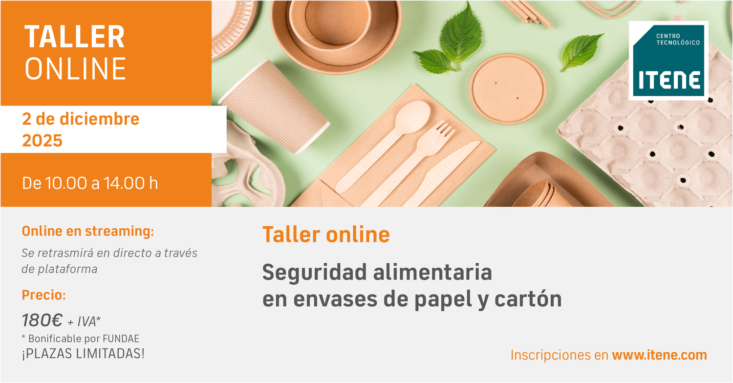 Taller online � Seguridad alimentaria en envases de papel y cart�n, 2 diciembre de 2025