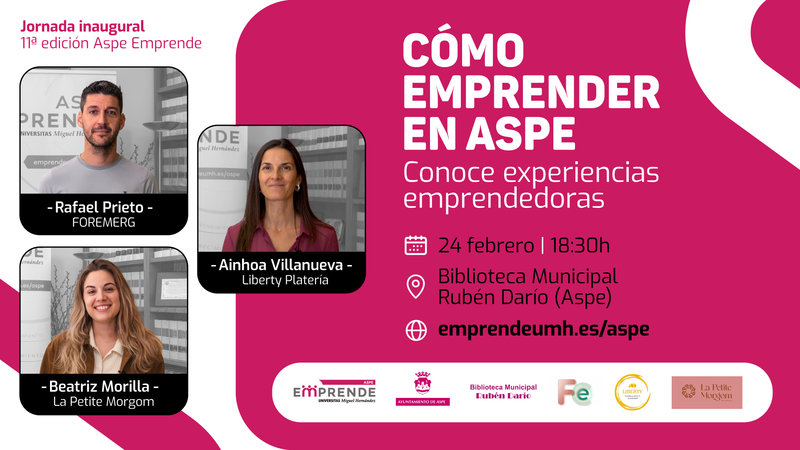 Jornada inaugural | 11� edici�n Aspe Emprende: �c�mo emprender en Aspe