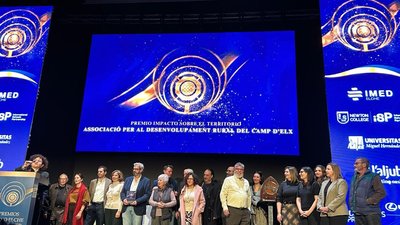 Reconocimiento a ADR por su impacto en el territorio. Premios Radio Elche Cadena Ser