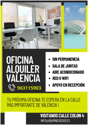 Oficina Disponible en Valencia !