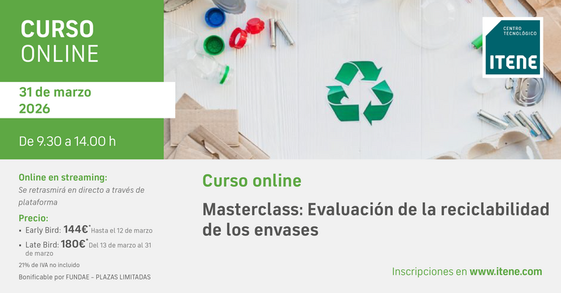 Curso online � Masterclass Evaluaci�n de la reciclabilidad de los envases.
