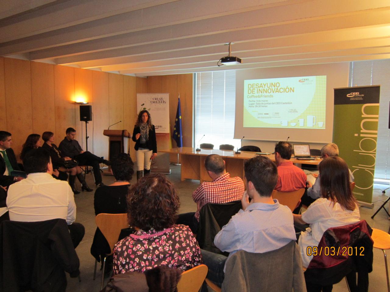Presentaci�n del desayuno de innovaci�n, Edurne Zubiria, t�cnico CEEI Castell�n