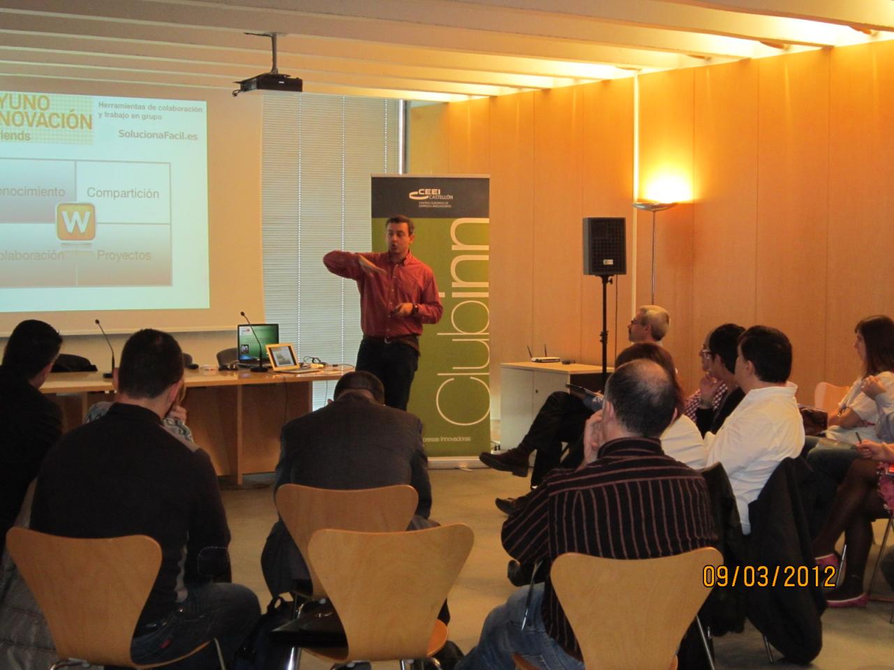 David Mart�nez durante su ponencia en el desayuno de innovaci�n