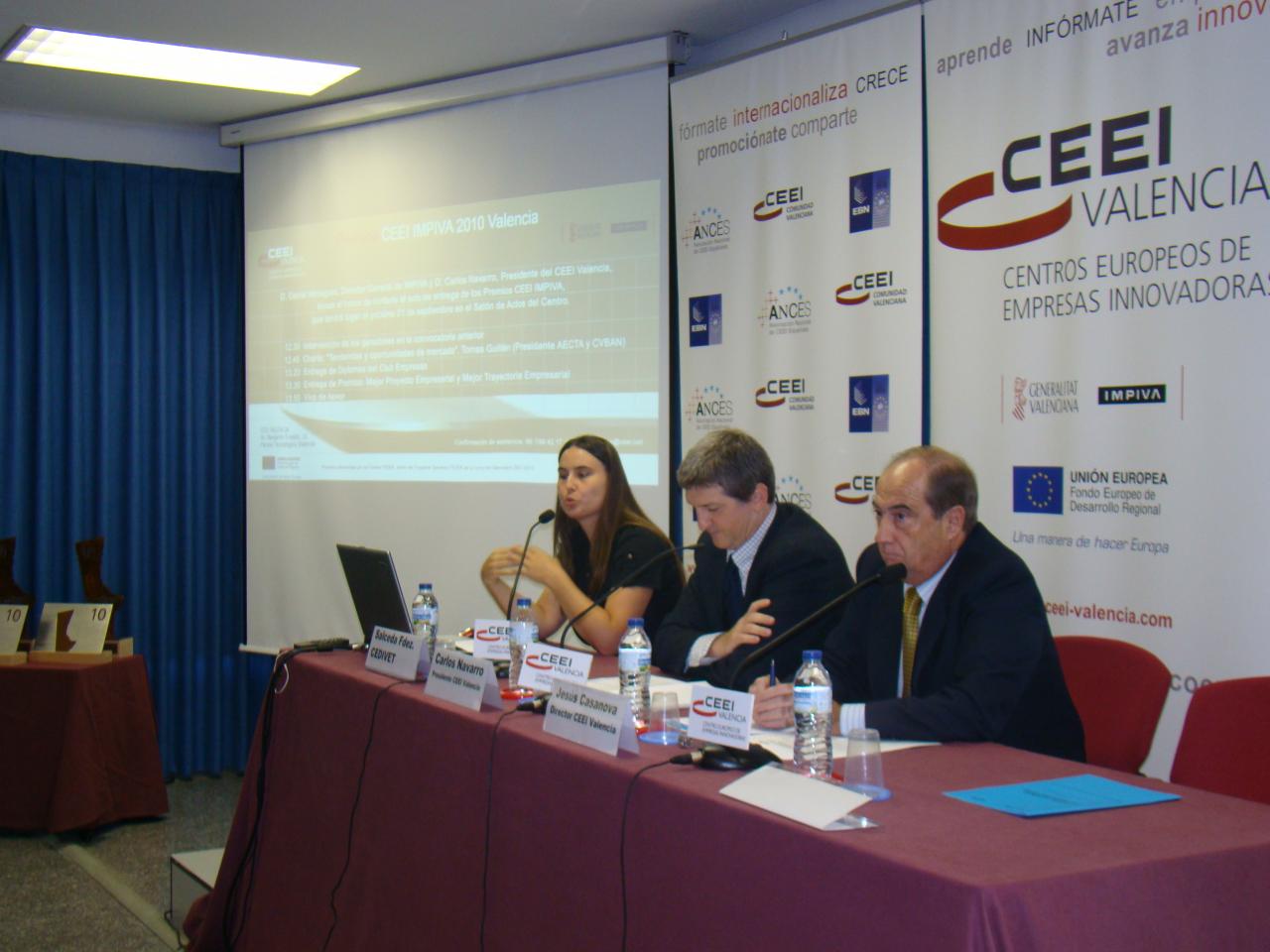 Salceda Fern�ndez CEDIVET, Carlos Navarro Presidente CEEI Valencia, Jes�s Casanova CEEI Valencia