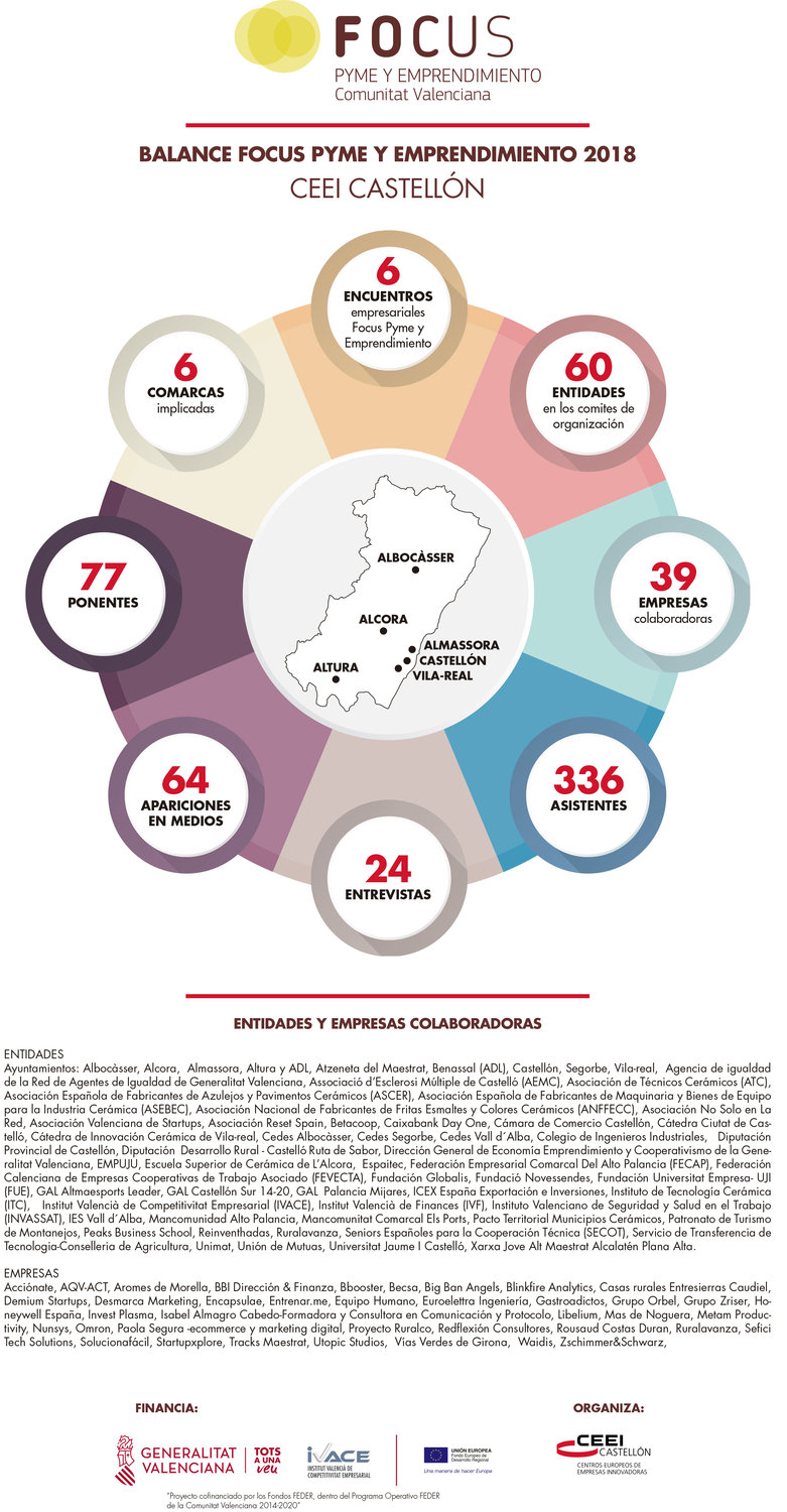 Infograf�a balance Focus Pyme y Emprendimiento en la provincia de Castell�n 2018
