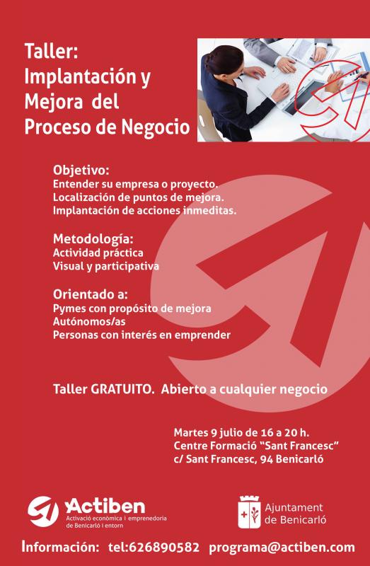 taller implantaci�n y mejora proceso del negocio