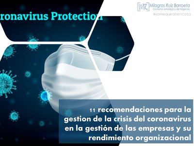 11 recomendaciones para la gesti�n de la crisis del coronavirus en las empresas y su rendimiento organizaciona