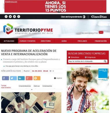 Nuevo programa de aceleraci�n de venta e internacionalizaci�n 