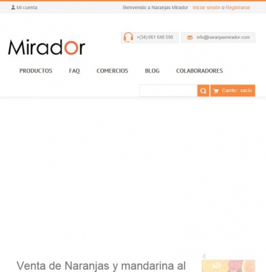 Venta de Naranja, mandarina y caqui al mejor precio - Naranjas Mirador