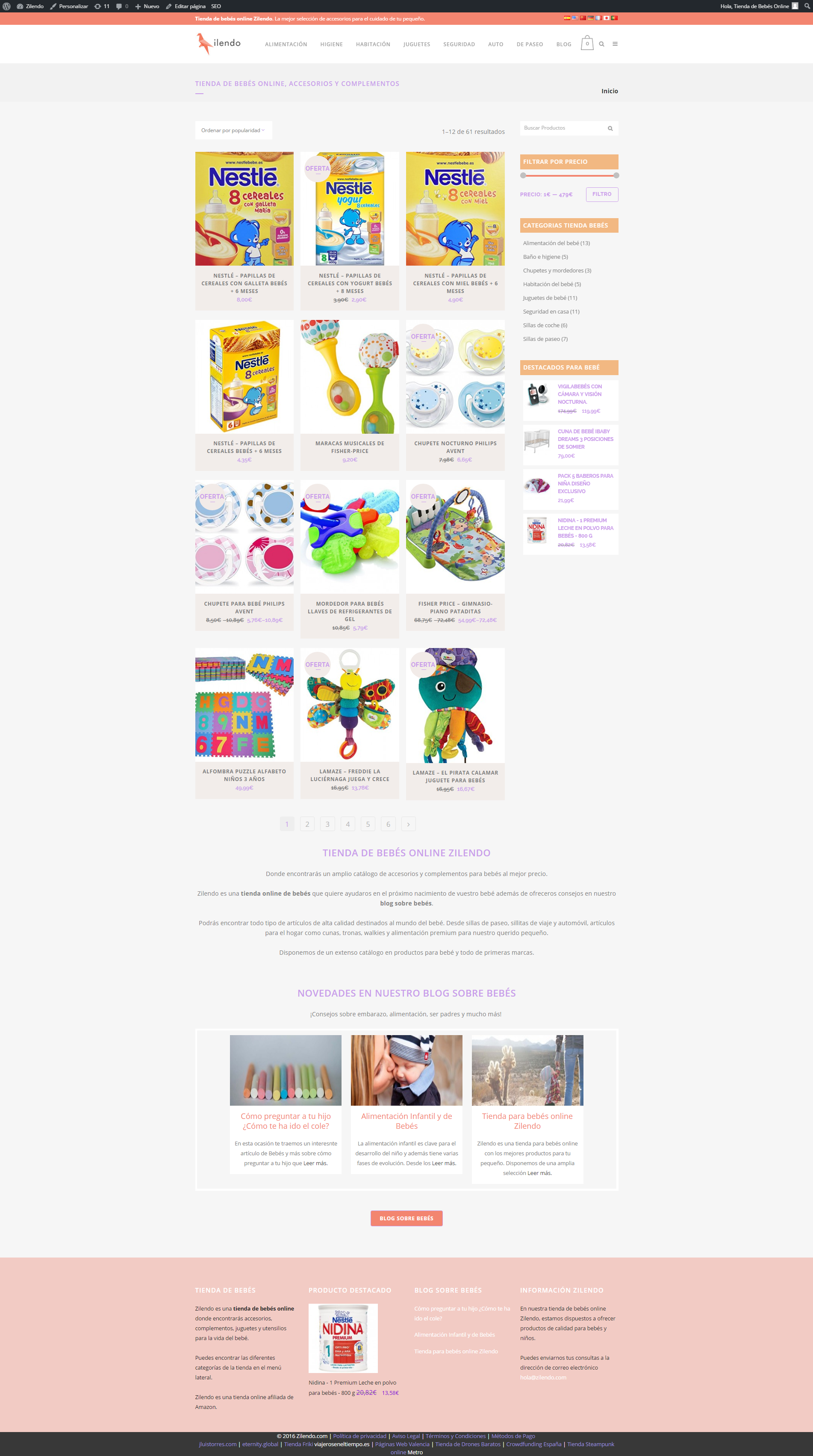 Tienda de Beb�s Online, Accesorios y Complementos - Zilendo