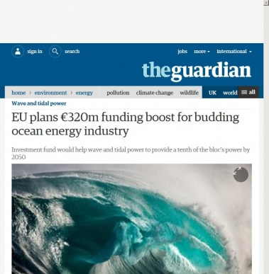 EU plans �320m funding boost for budding ocean energy industry