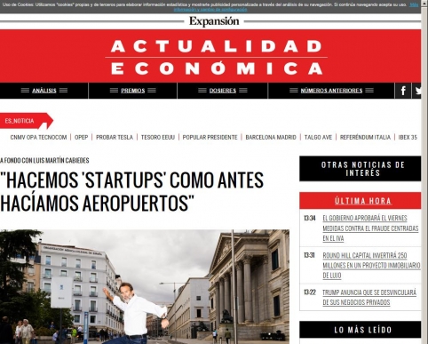 Luis Mart�n Cabiedes, inversor: "Hacemos startups como antes hac�amos aeropuertos"
