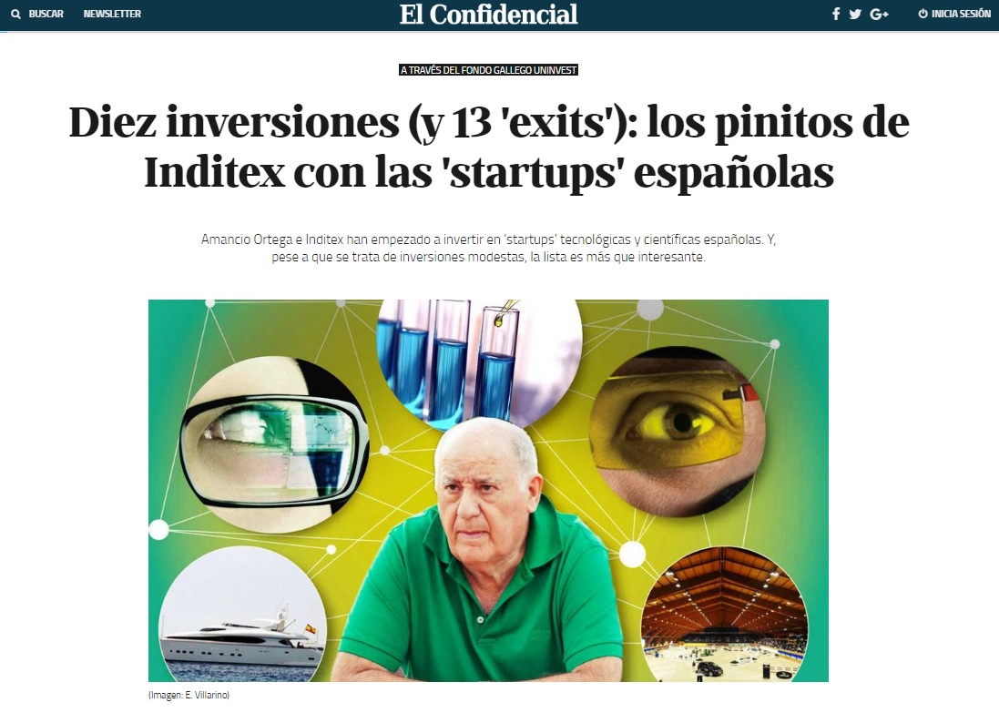 Los pinitos de Inditex con las startups espa�olas: Diez inversiones y 13 exits
