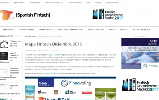 Mapa Fintech Spain 2016