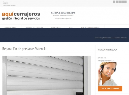 Reparaci�n de persianas en Valencia