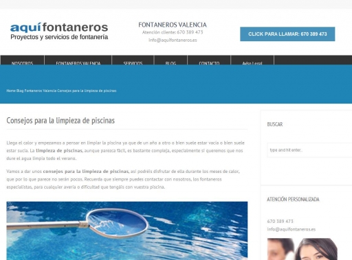 Consejos para la limpieza de piscinas