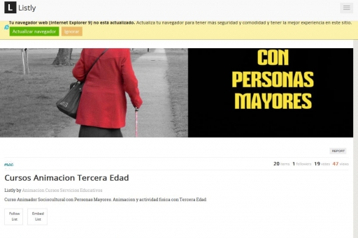 Cursos Animacion Tercera Edad | A Listly List