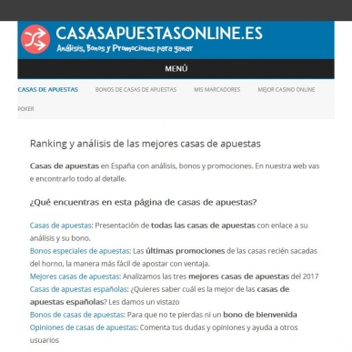 Ranking de las mejores casas de apuestas