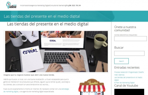 La tienda del presente en el medio digital