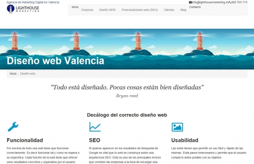 Dise�o web en Valencia | LightHouseMarketing.es