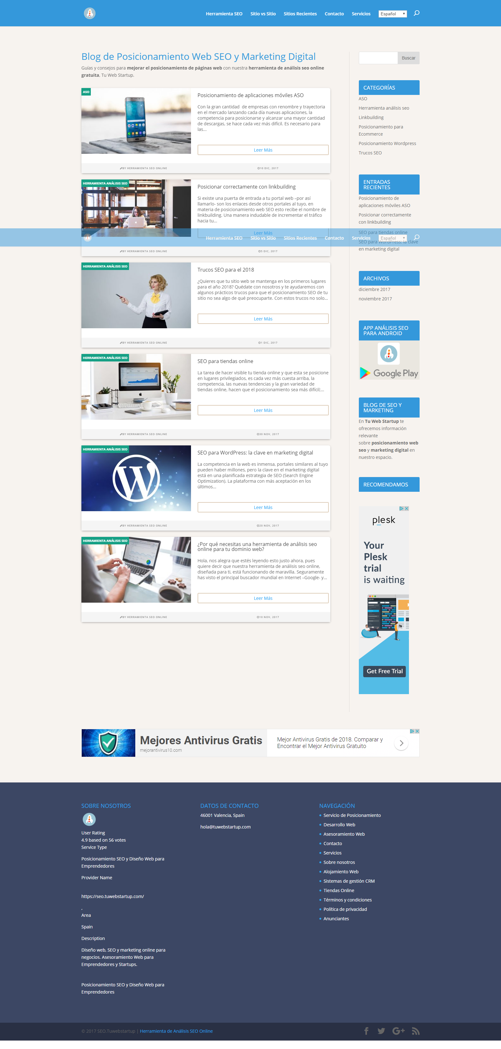 Blog de Posicionamiento y Marketing Digital - Tu Web Startup