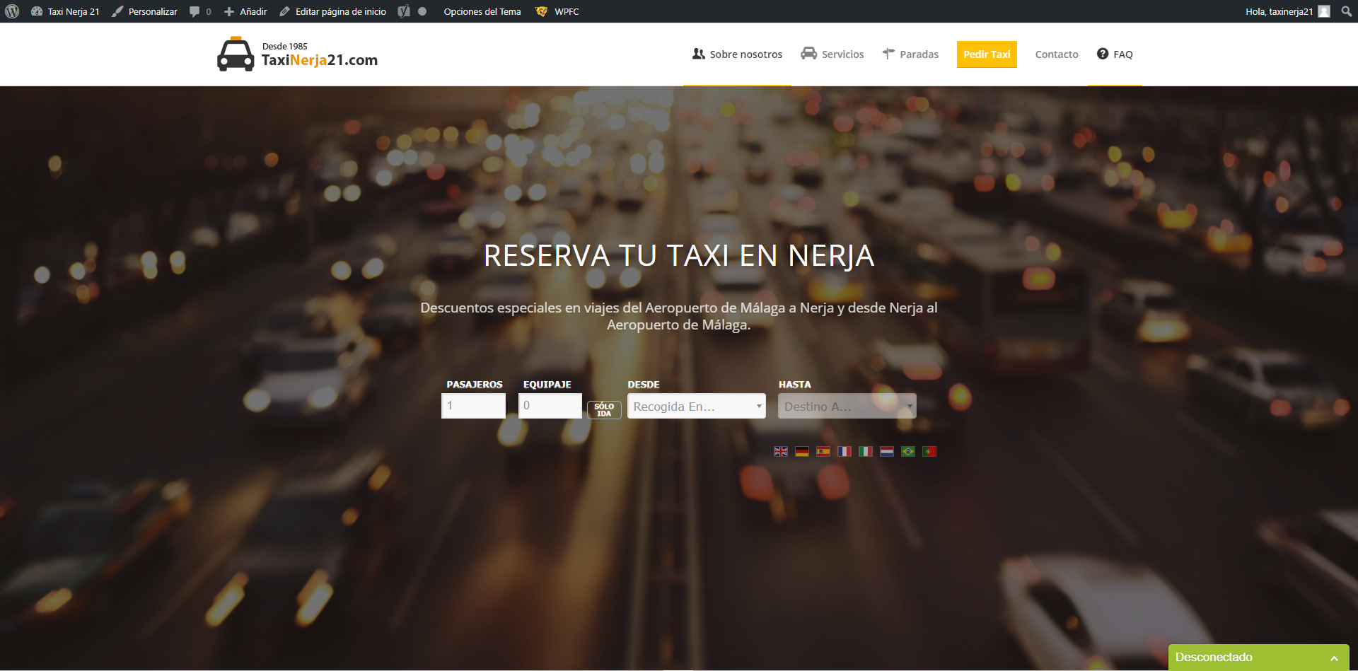 Taxis Nerja 21 � El taxi m�s econ�mico de Nerja ←