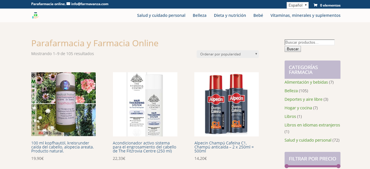 Parafarmacia y Farmacia Online Farmavanza