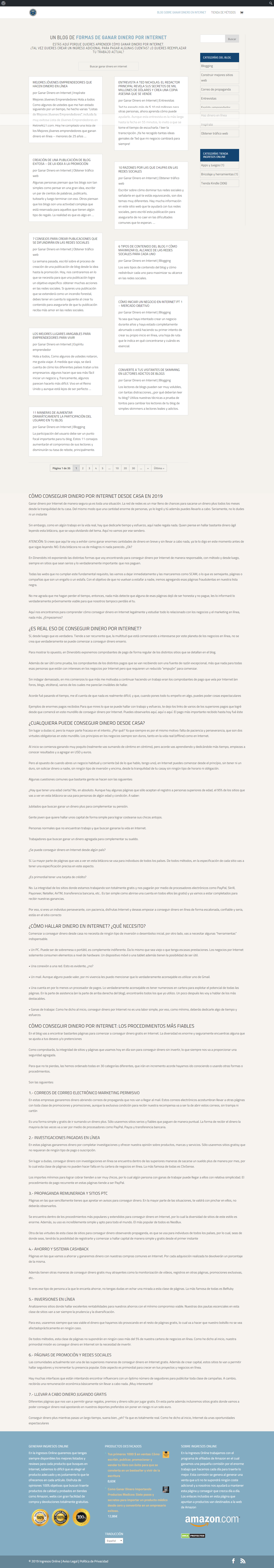 UN BLOG DE FORMAS DE GANAR DINERO POR INTERNET
