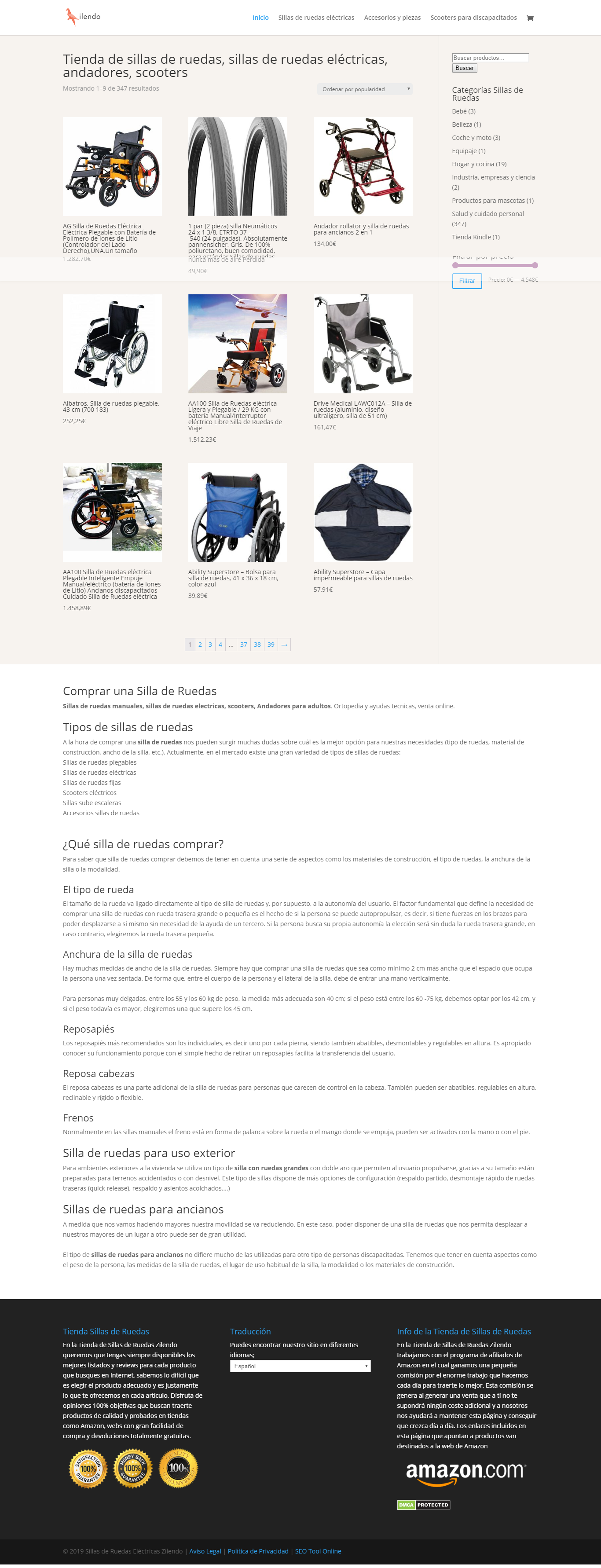 Tienda de sillas de ruedas, sillas de ruedas el�ctricas, andadores, scooters