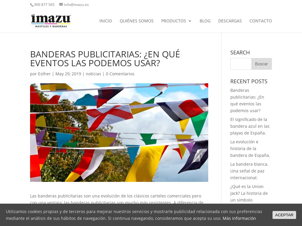 Banderas publicitarias: �En qu� eventos se pueden utilizar?