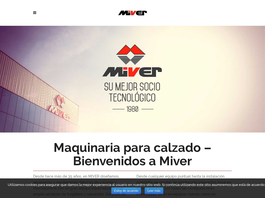 Maquinaria para calzado, reparaci�n, asesoramiento - Miver