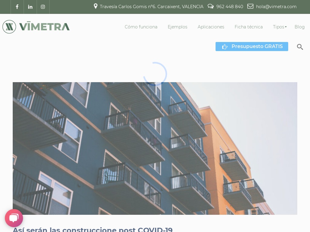 As� ser�n las construcciones post COVID-19