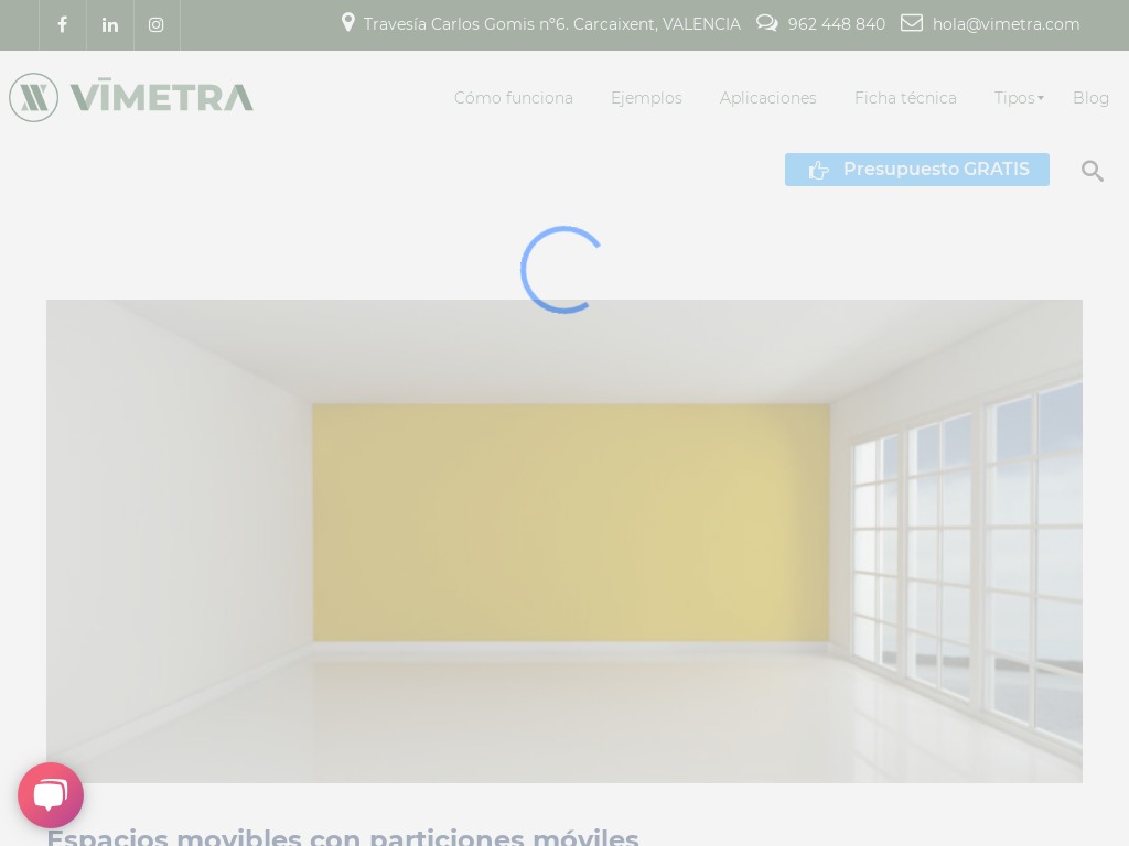Espacios movibles con particiones m�viles - Vimetra.com