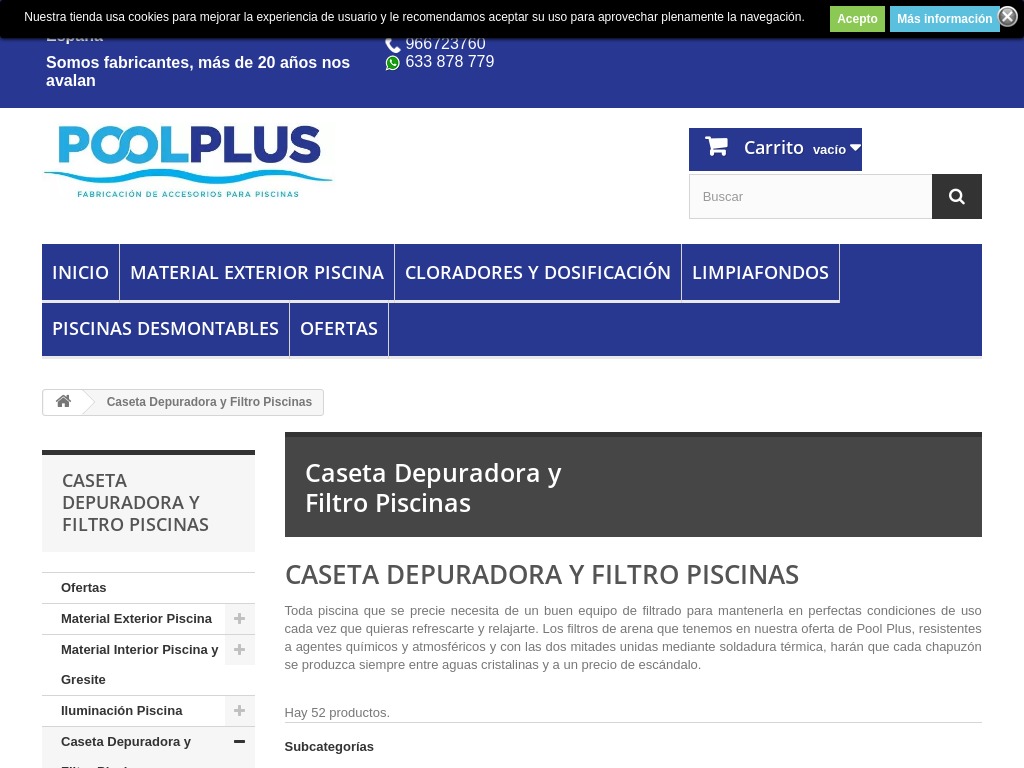 Filtros y casetas depuradoras para piscina | Grupo Poolplus