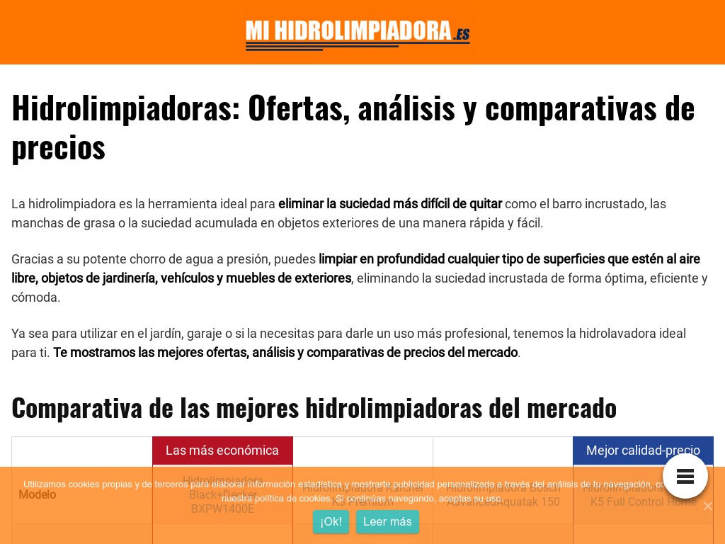 Hidrolimpiadoras: Ofertas, an�lisis y comparativas de precios