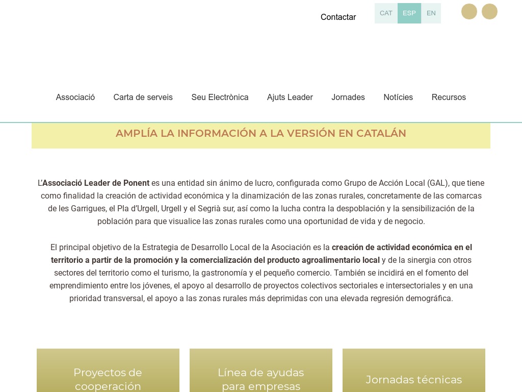 Proyecto Espais Naturals de Ponent