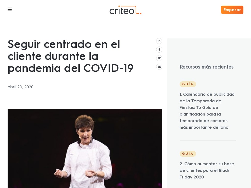 Seguir centrado en el cliente durante la pandemia del COVID-19