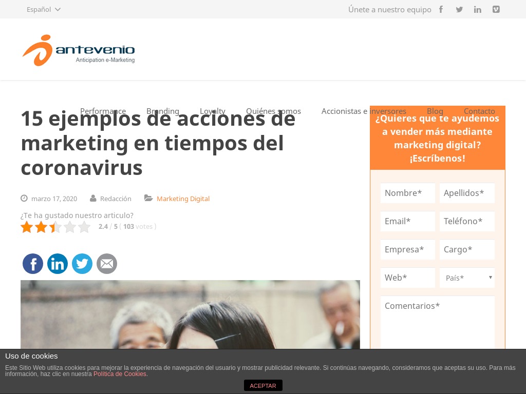 15 ejemplos de acciones de marketing en tiempos del coronavirus